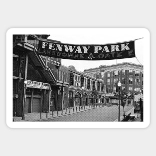 Lansdowne Street Boston MA Black and White Sticker